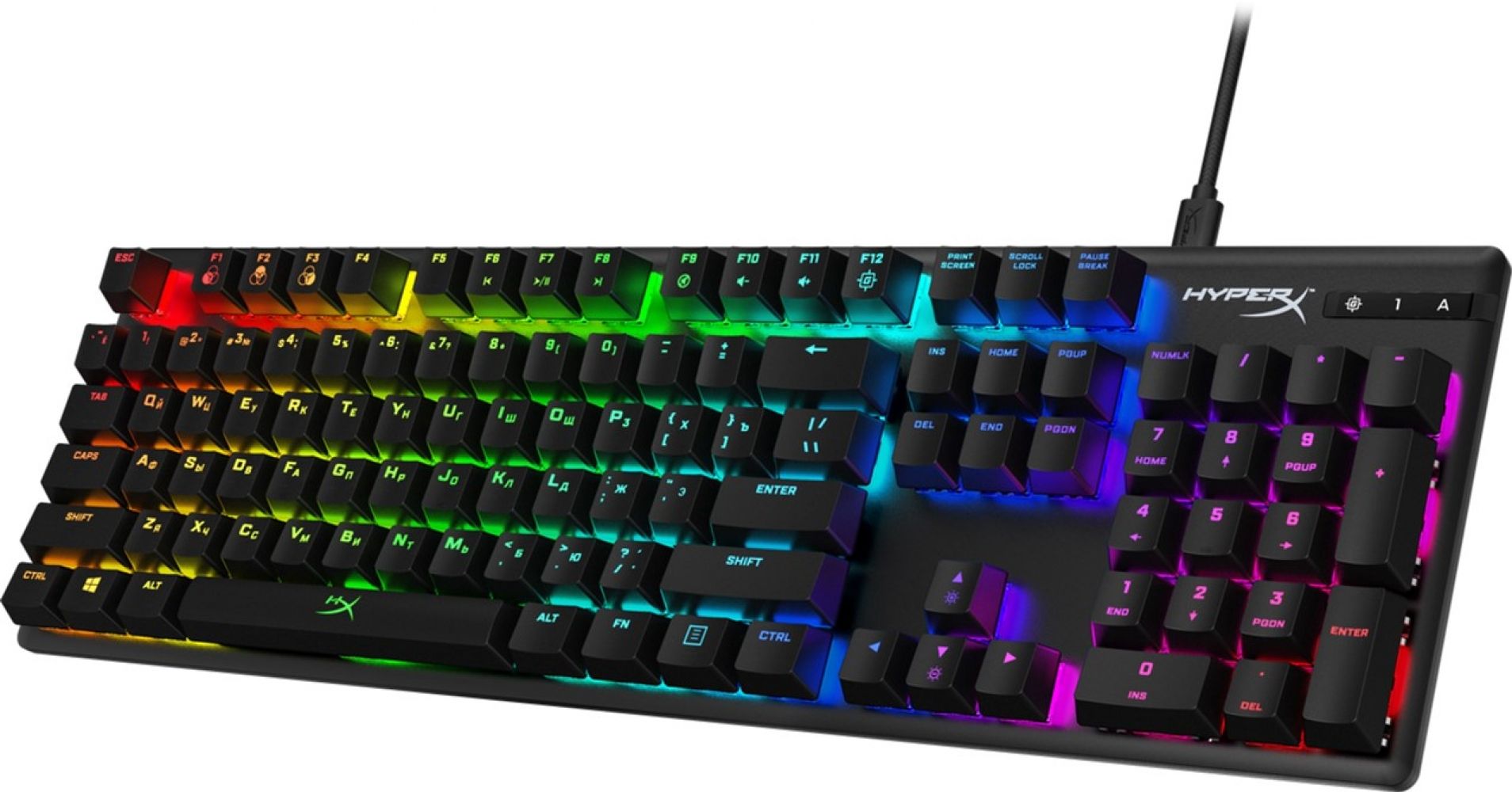 

Клавіатура Kingston HyperX Alloy Origins USB (HX-KB6RDX-RU) Black