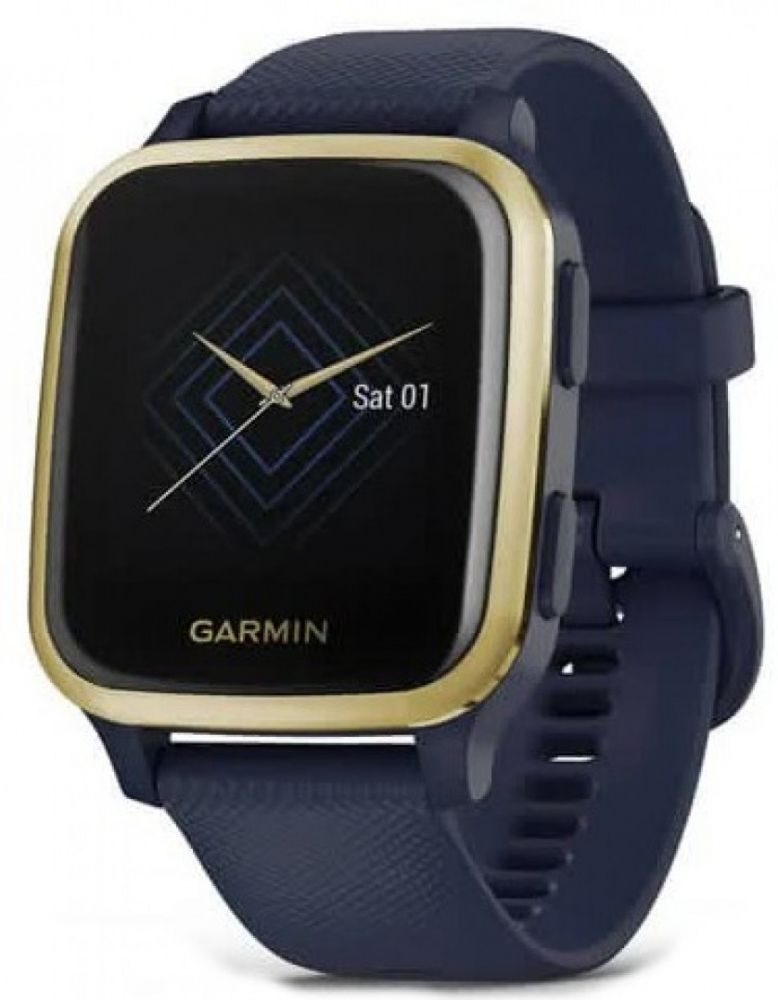 

Смарт-годинник GARMIN Venu Sq Music (010-02426-12) Navy/Light Gold