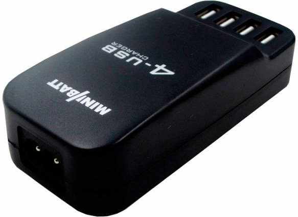 

Сетевое зарядное устройство MiniBatt 4 Way Port USB (MB-ADP 4 USB) Black