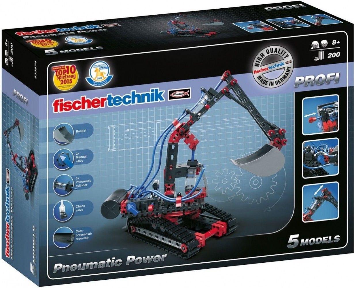 

Конструктор Fisсhertechnik PROFI Пневматичні механізми (FT-533874)