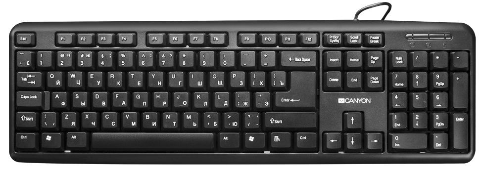 

Клавіатура дротова Canyon CNE-CKEY01-RU USB