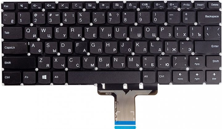 

Клавіатура для ноутбука PowerPlant Lenovo Ideapad 510S-14ISK, 510S-14IKB (KB310756) Black