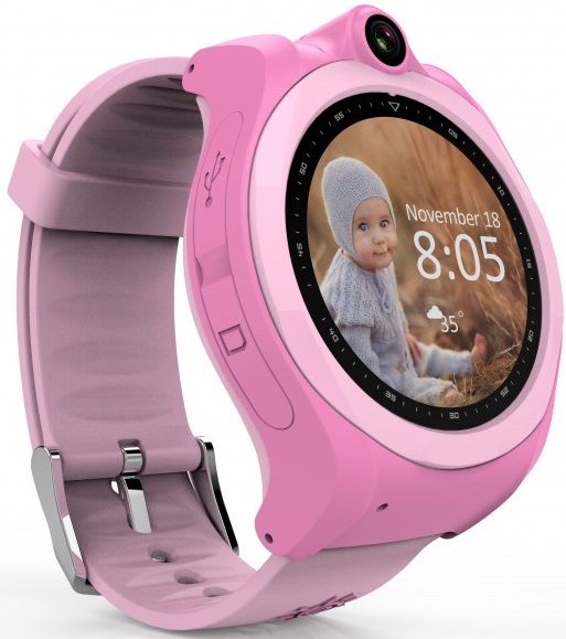 

Детские часы-телефон с GPS трекером GOGPS K19 (K19PK) Pink
