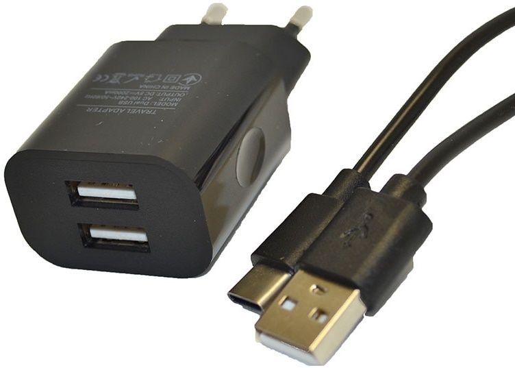 

Мережевий зарядний пристрій Profit 2USB 2A Type-C