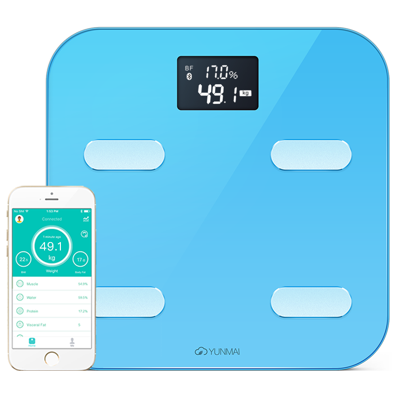 

Весы напольные YUNMAI Color Smart Scale Blue (M1302-BL)