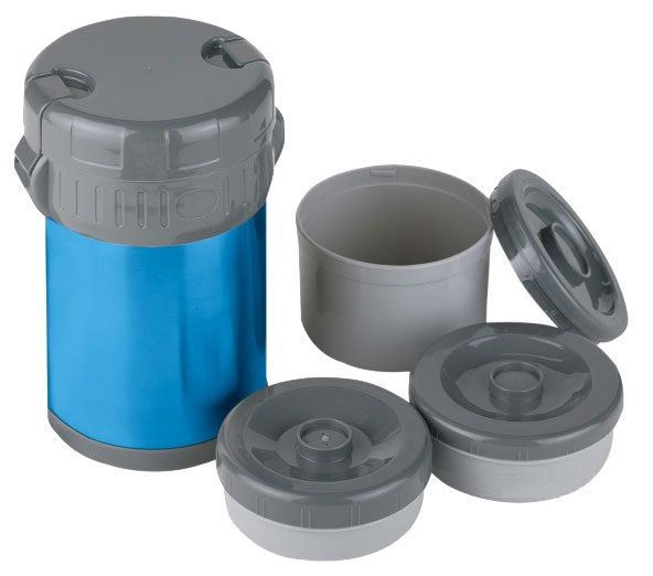 

Термос харчовий Ferrino Inox Lunch Jug With 3 Containers 1.5 л (924876) Blue