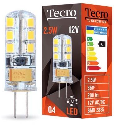 

Лампа світлодіодна Tecro TL-G4-2.5W-12V 4100K