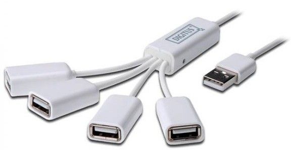

USB-хаб Digitus USB 2.0 4 порта (DA-70216) White
