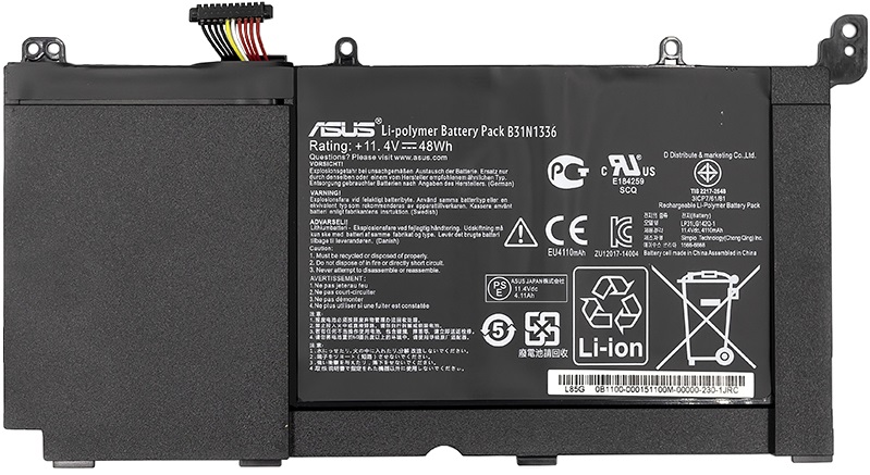 

Акумулятор PowerPlant для Asus VivoBook S551L (A42-S551) 11.4V 4400mAh (original) (NB430765)