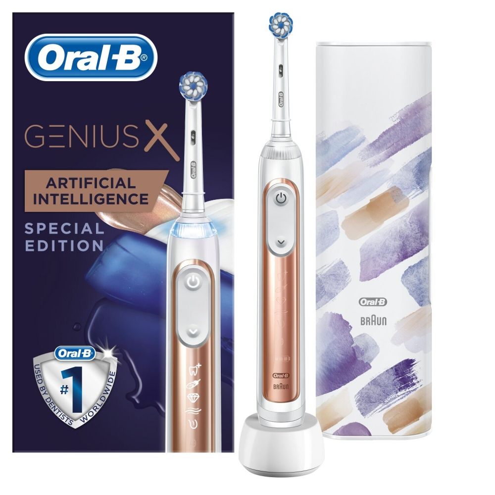 

Електрична зубна щітка ORAL-B Braun Genius X 20000 D706.513.6X Rose gold