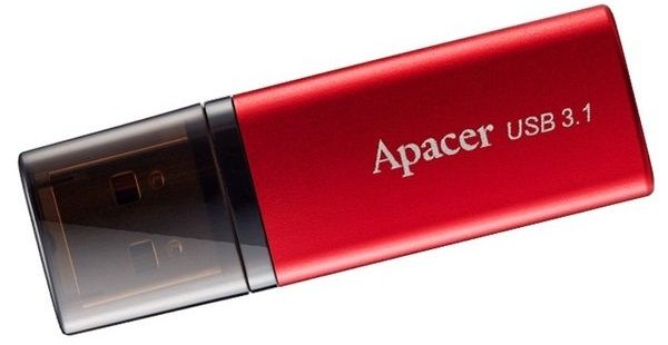 Акція на USB флеш накопичувач Apacer AH25B 128GB USB 3.1 (AP128GAH25BR-1) Red від Територія твоєї техніки