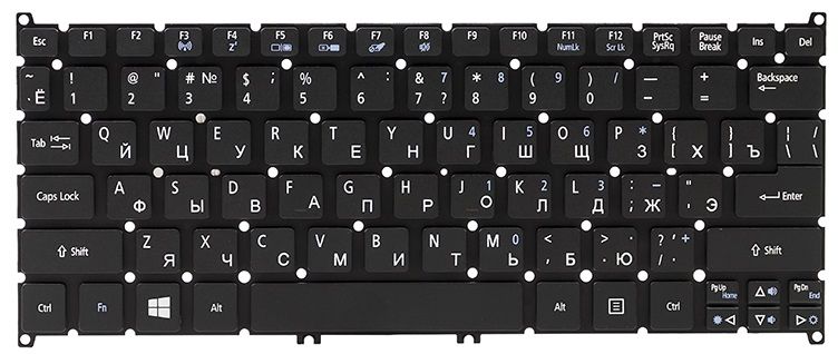 

Клавіатура для ноутбука PowerPlant Acer Aspire S3, S5, V5, One 756, TravelMate B1 без фрейму (KB311668)