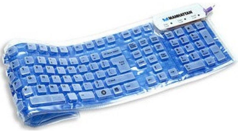 

Клавіатура Manhattan Roll-Up USB (177573) Blue