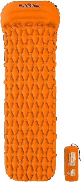 

Килимок надувний з подушкою Naturehike FC-12 NH19Z012-P 65 мм (6927595735701) Жовтогарячий