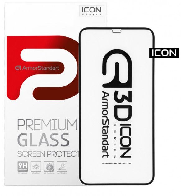 

Защитное стекло ArmorStandart Icon для Apple iPhone 11 Pro/Xs/X (ARM55720-GI3D-BK) Black