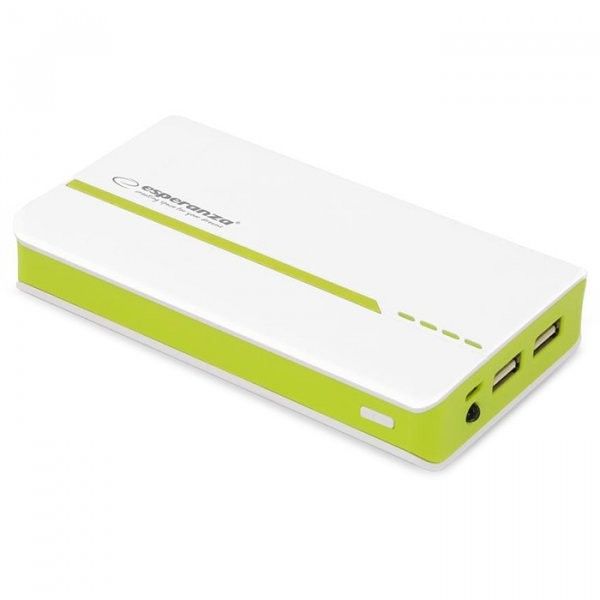 

Зовнішній акумулятор Esperanza 11000 mAh (EMP107WG) White/Green