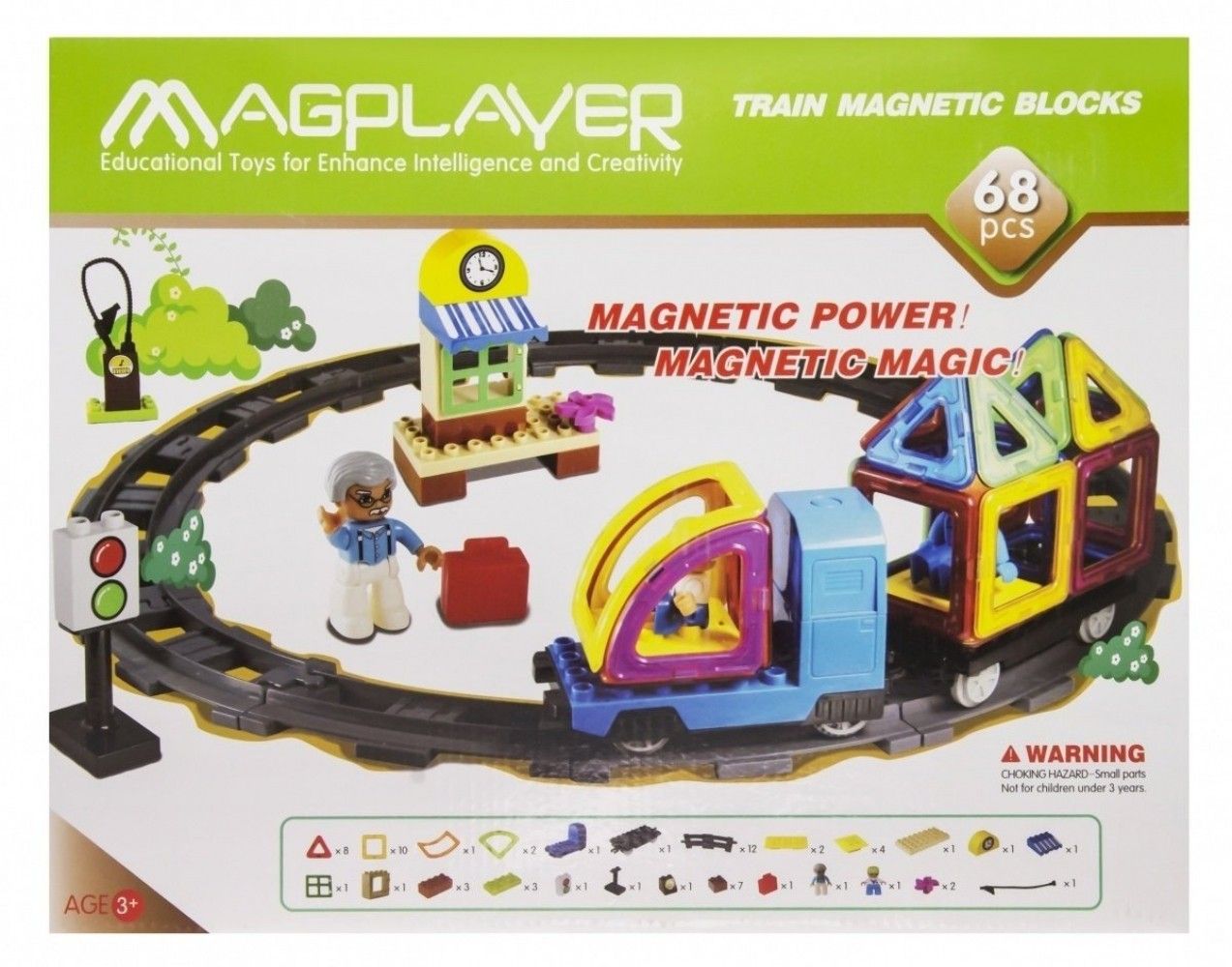 

Магнітний конструктор MagPlayer 68 елементів (MPK-68)