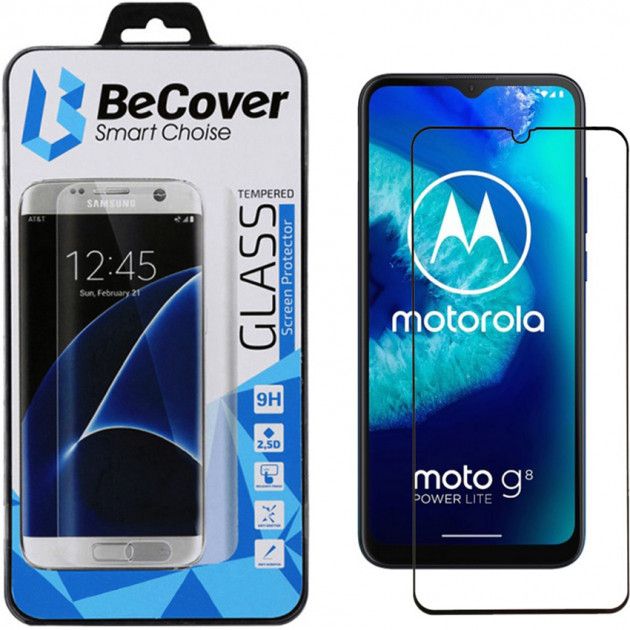 

Захисне скло BeCover для Motorola Moto G8 Power Lite (705244) Black