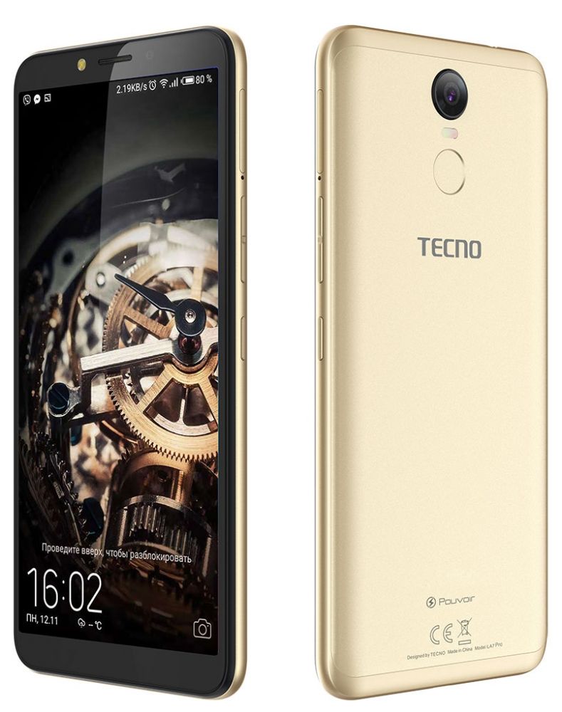 

Смартфон Tecno Pouvoir 2 Pro LA7 pro Dualsim (4895180738531) Champagne Gold