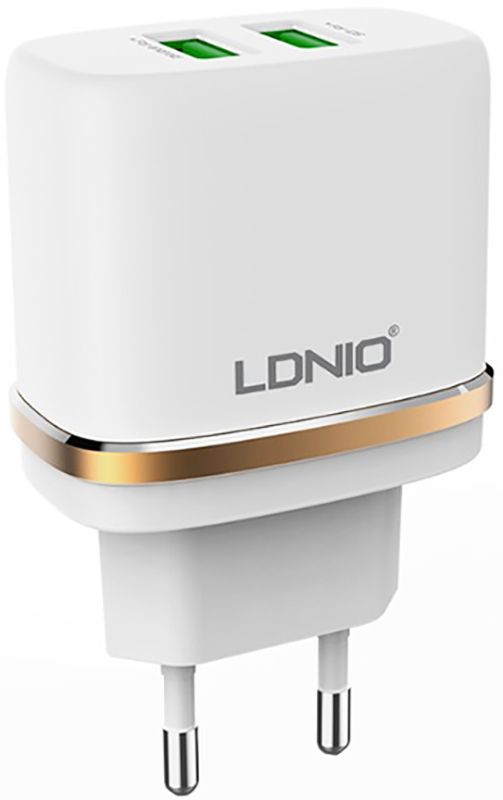 

Мережевий зарядний пристрій LDNIO DL-AC52 + Lightning USB Cable (2USB 2.4A) White