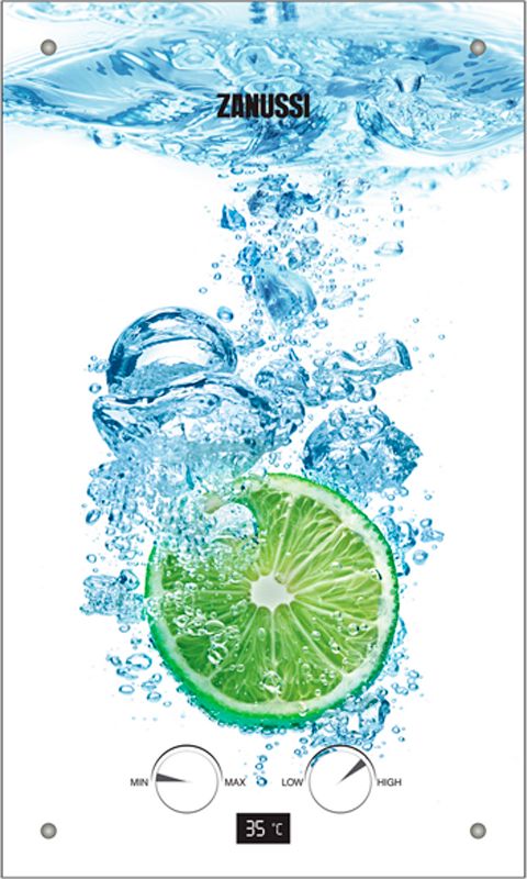

Газовий проточний водонагрівач ZANUSSI GWH 10 Fonte Glass Lime