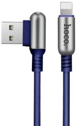 

Кабель Hoco U17 USB Lightning Capsule L Shape 1.2m Blue
