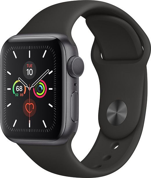 

Apple Watch Series 5 44mm Space Gray Aluminum Case with Black Sport