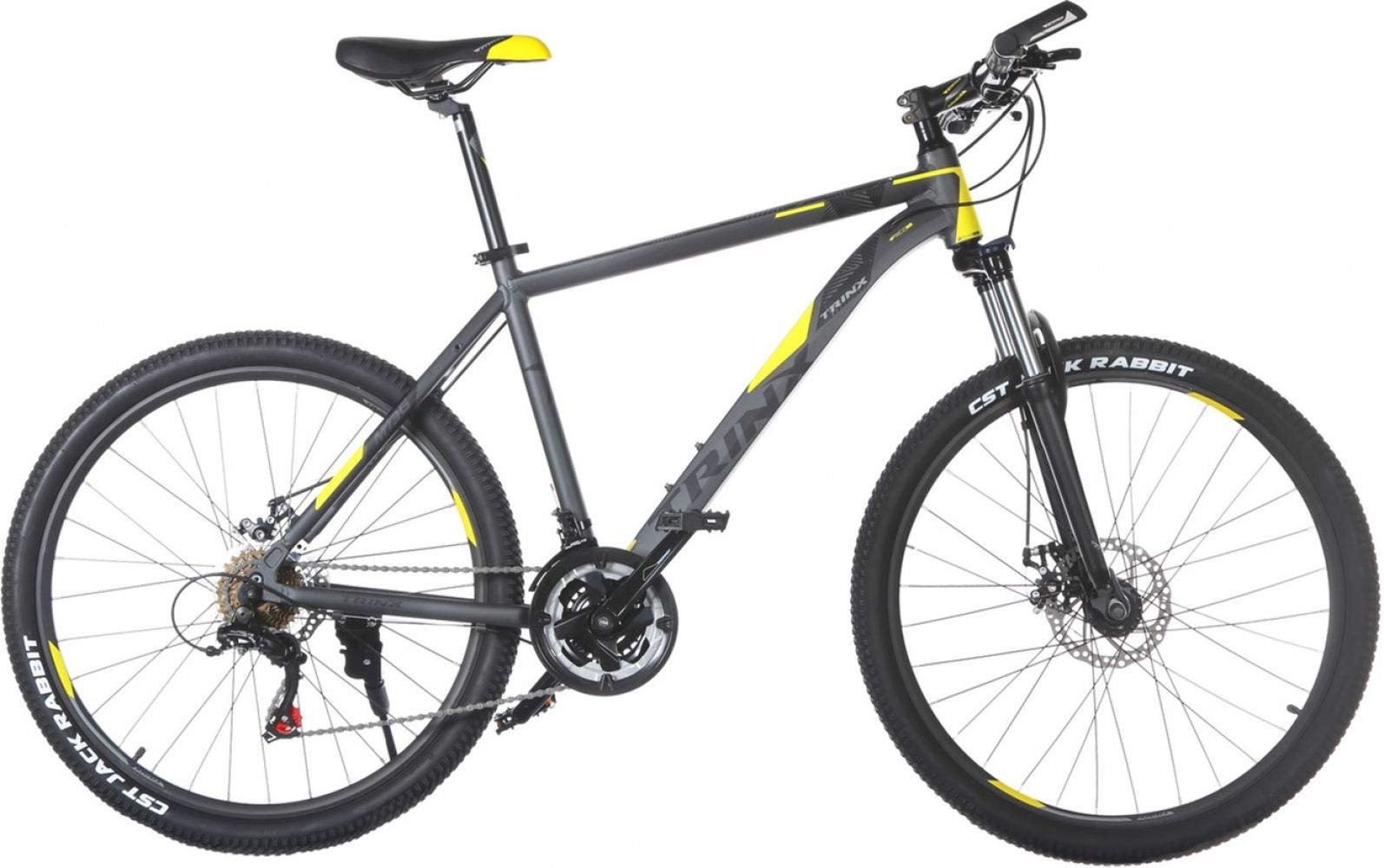 

Велосипед TRINX Majestic M136 2019 26" 19" (M136MGYB) Matt Grey-Yellow-Black