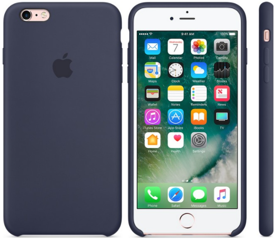 

Панель Apple Leather Case iPhone 6 Plus Midnight Blue