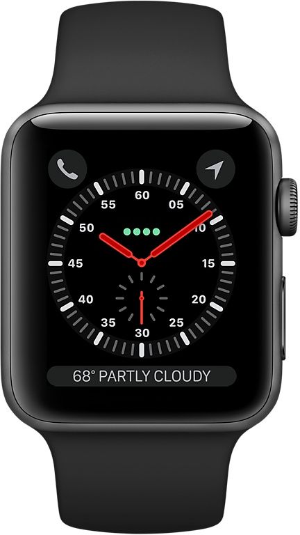 

Смарт годинник Apple Watch Series 3 GPS 42mm Space Grey Aluminium Case with Black Sport Band (MTF32FS/A)