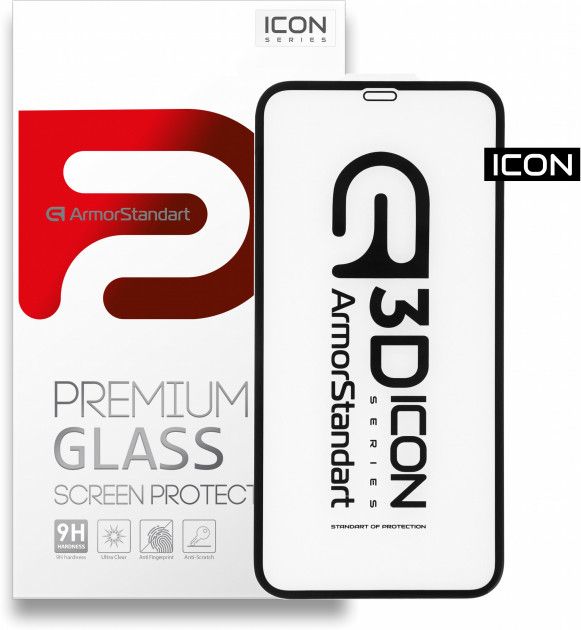 

Защитное стекло ArmorStandart Icon 3D для Apple iPhone 12 Pro Max (ARM57194) Black