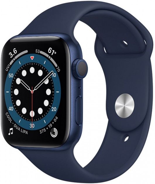 Акція на Apple Watch Series 6 GPS 40mm Blue Aluminium Case with Deep Navy Sport Band від Територія твоєї техніки