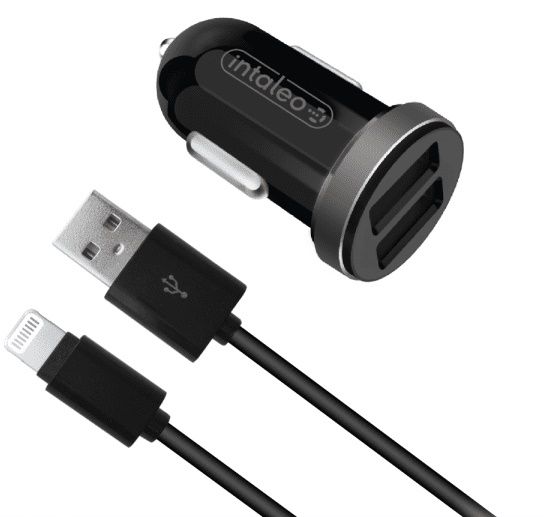 

Автомобільний зарядний пристрій Intaleo CCG212 (2USB2,1A) + Lightning Black