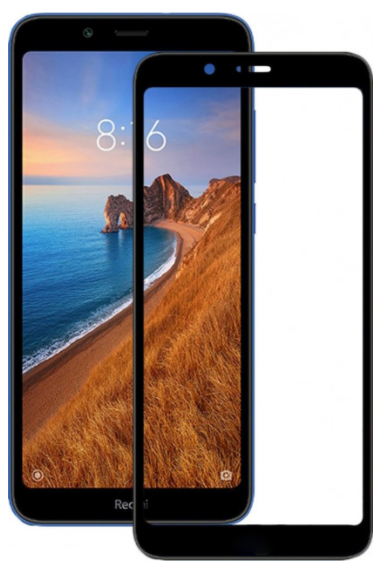 

Захисне скло Full Glue Xiaomi Redmi 7a Black (w/baseboard, тех.пак.)
