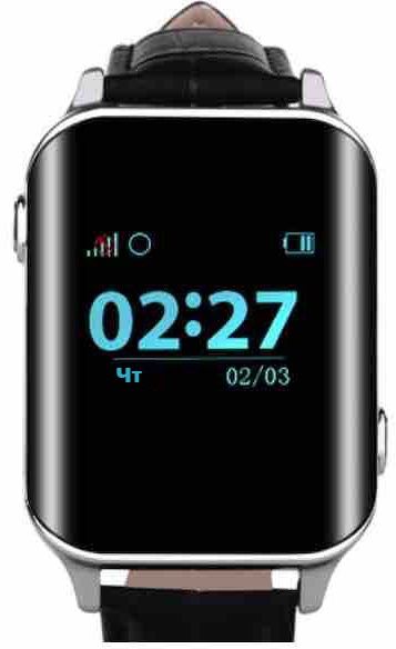 

Годинник-телефон з GPS трекером GOGPS М01 (M01CH) Chrome