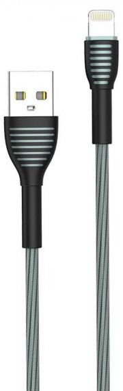 

Кабель ColorWay USB-Lightning braided cloth 3А 1м (CW-CBUL041-GR) Gray
