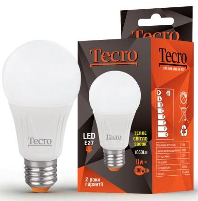 

Лампа LED Tecro PRO-A60-11W-3K-E27 11W 3000K E27
