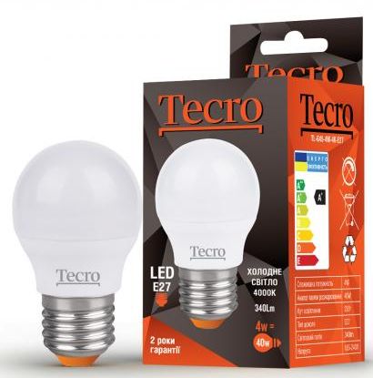 

Лампа LED Tecro TL-G45-4W-4K-E27 4W 4000K E27