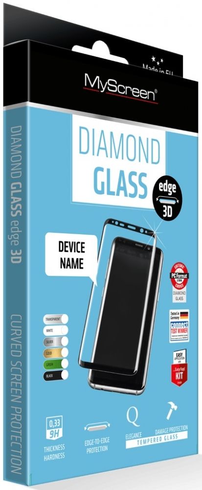 Защитное стекло MyScreen DIAMOND GLASS edge 3D iPhone 7/8 Black