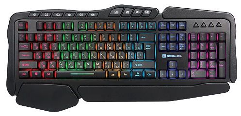 

Клавіатура Real-El Gaming 8900 RGB Macro USB (EL123100025)