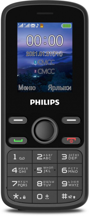 Акція на Мобільний телефон Philips E111 Black від Територія твоєї техніки