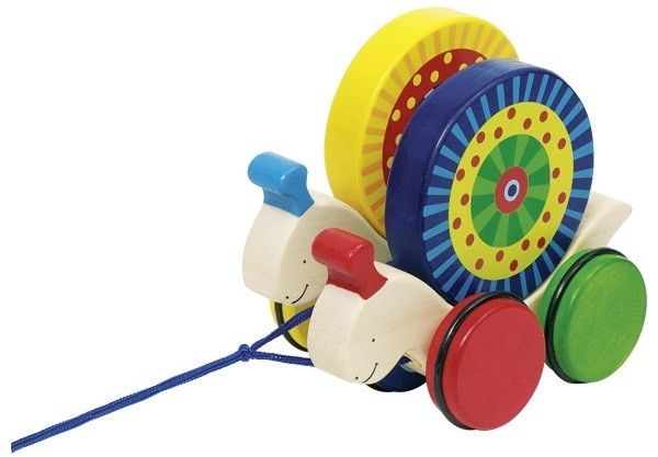 

Деревянная каталка goki Двигающиеся улитки (54970G)