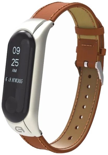 

Ремінець для Xiaomi Mi Band 3 Fiber Leather Band Brown