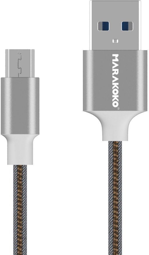 

Кабель USB Marakoko MCB20 microUSB 0.2m 2A Grey