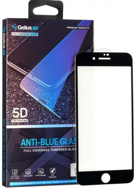 

Захисне скло Gelius Pro 5D Anti-Blue Glass iPhone 7/8 Plus Black