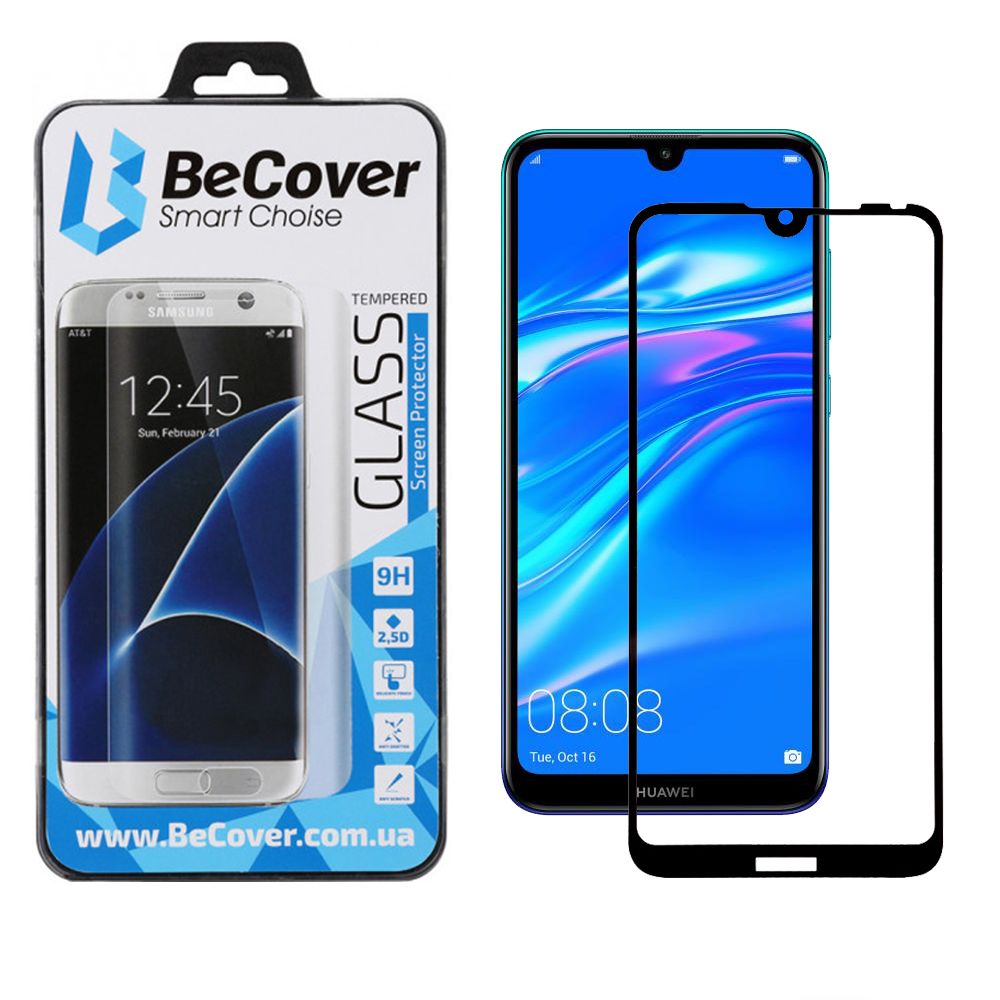 

Захисне скло BeCover для Huawei Y7 2019 (703299) Black