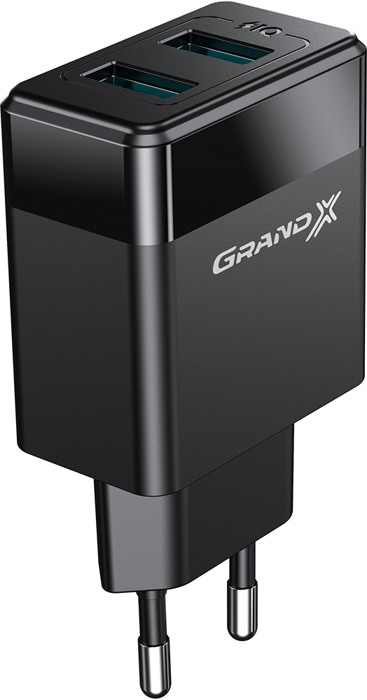 

Мережевий зарядний пристрій Grand-X CH-50 2 USB 5 В 2.4 A Black