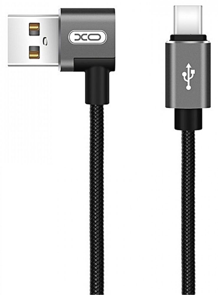 

Кабель USB XO NB31 type-C 1m 2.4A L-shape Black
