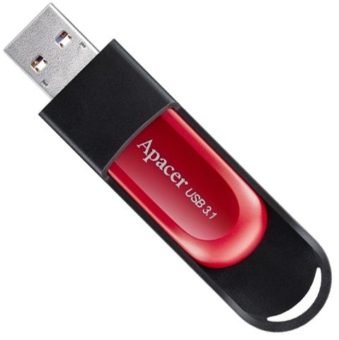 

USB флеш накопичувач Apacer AH25A 16GB USB 3.1 (AP16GAH25AB-1) Black/Red