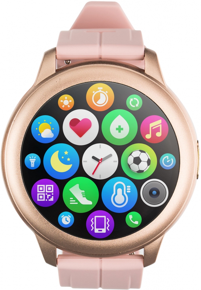 

Смарт-годинник Globex Smart Watch Aero (4820183720733) Gold/Pink